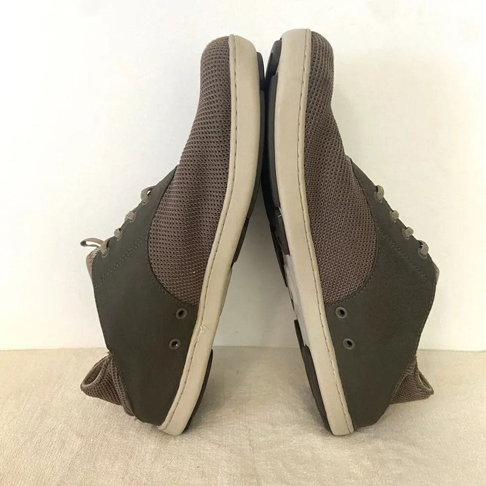 OluKai Nohea Moku No Tie Slip On Boat Shoes Brown Size 10.5